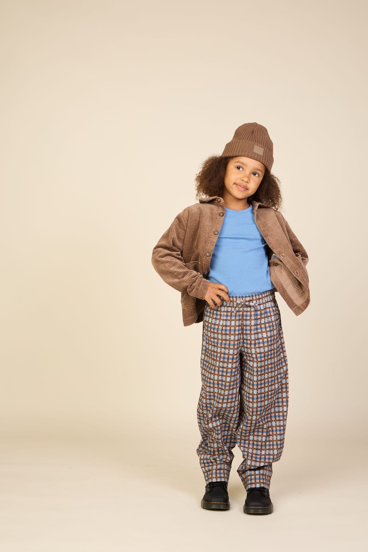Checked Cotton Trousers - Tween - Blue | 101492 Penny