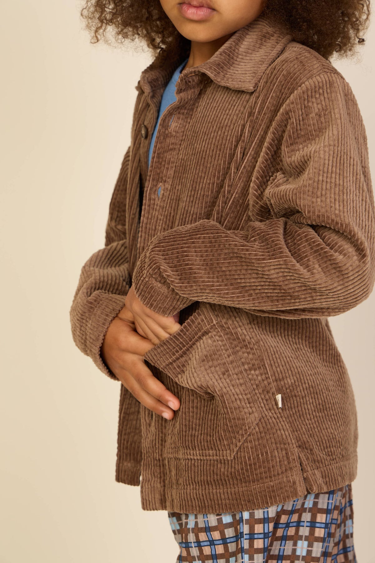 Corduroy Overshirt with Oversized Pockets - Tween - Brown | 101682 Greta