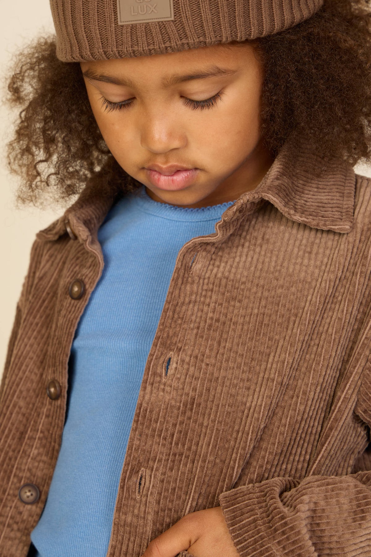 Corduroy Overshirt with Oversized Pockets - Tween - Brown | 101682 Greta