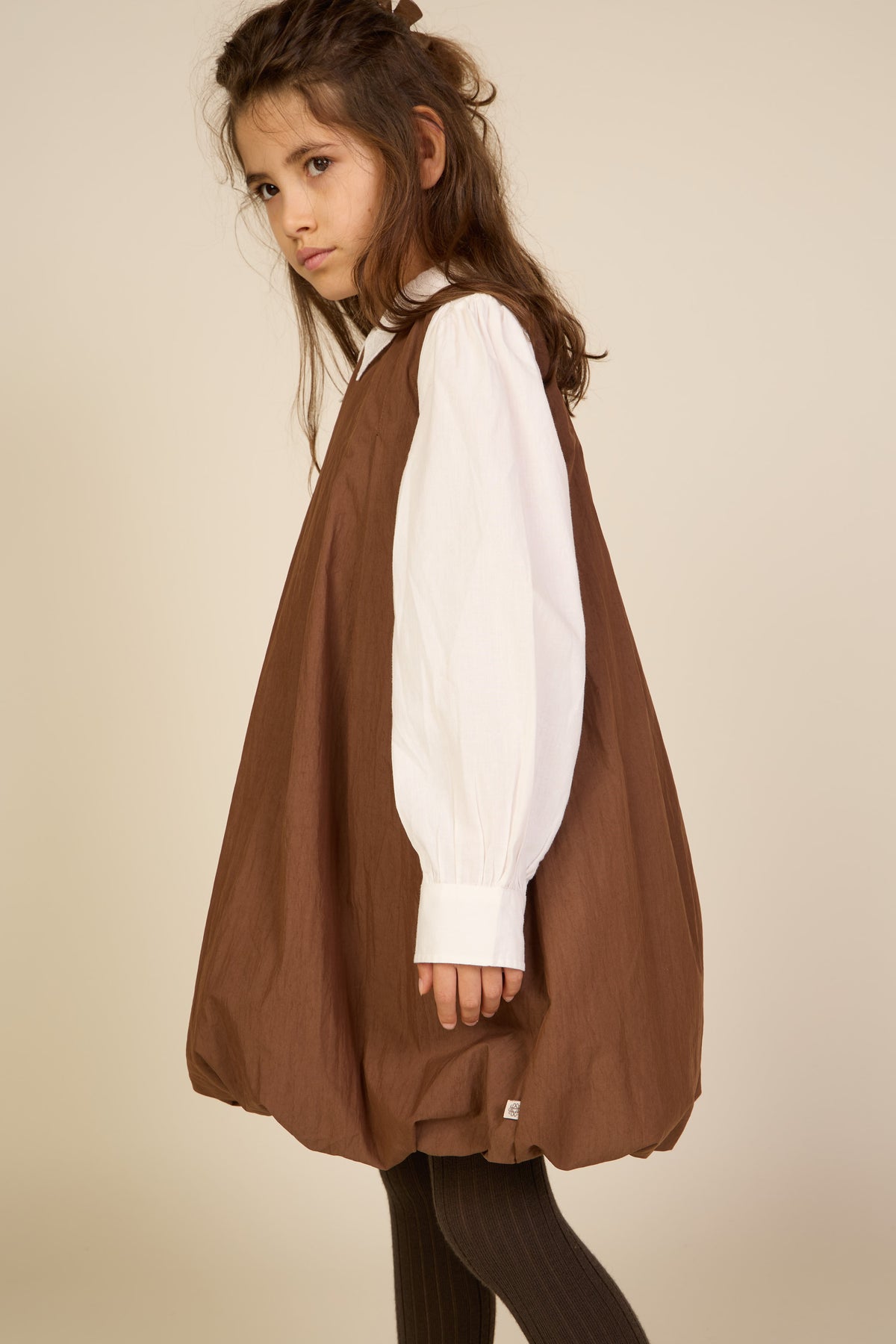 Bubble Hem Dress - Tween - Brown | 101514 Celeste