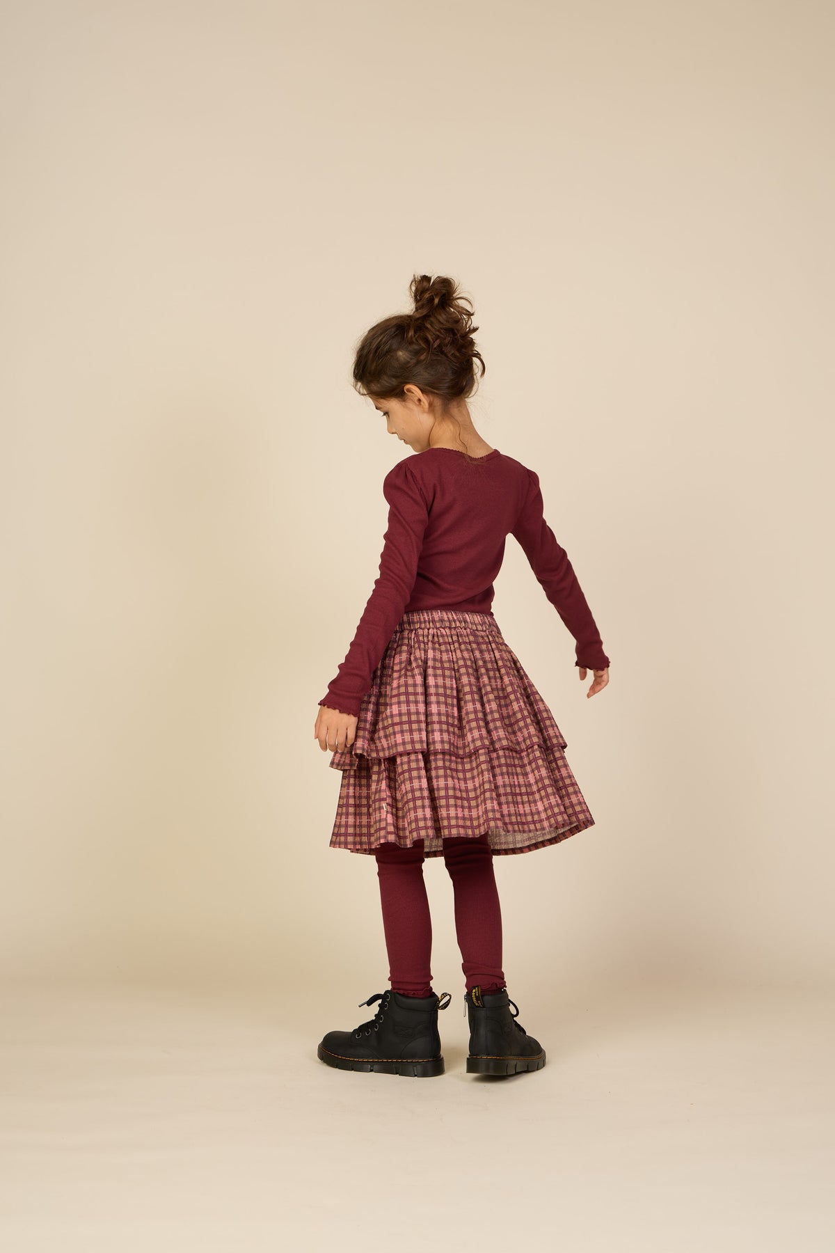 Checked Cotton Skirt - Tween - Rose | 101498 Penny