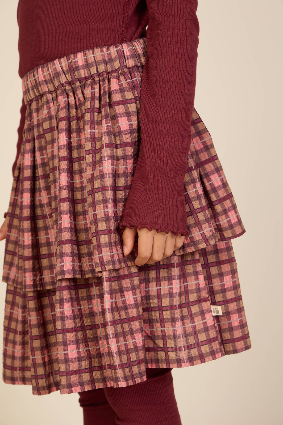 Checked Cotton Skirt - Tween - Rose | 101498 Penny