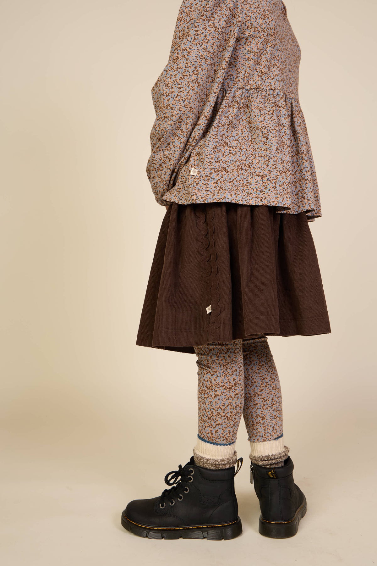Printed Jersey Leggings - Tween - Blue/Brown | 101550 Heidi
