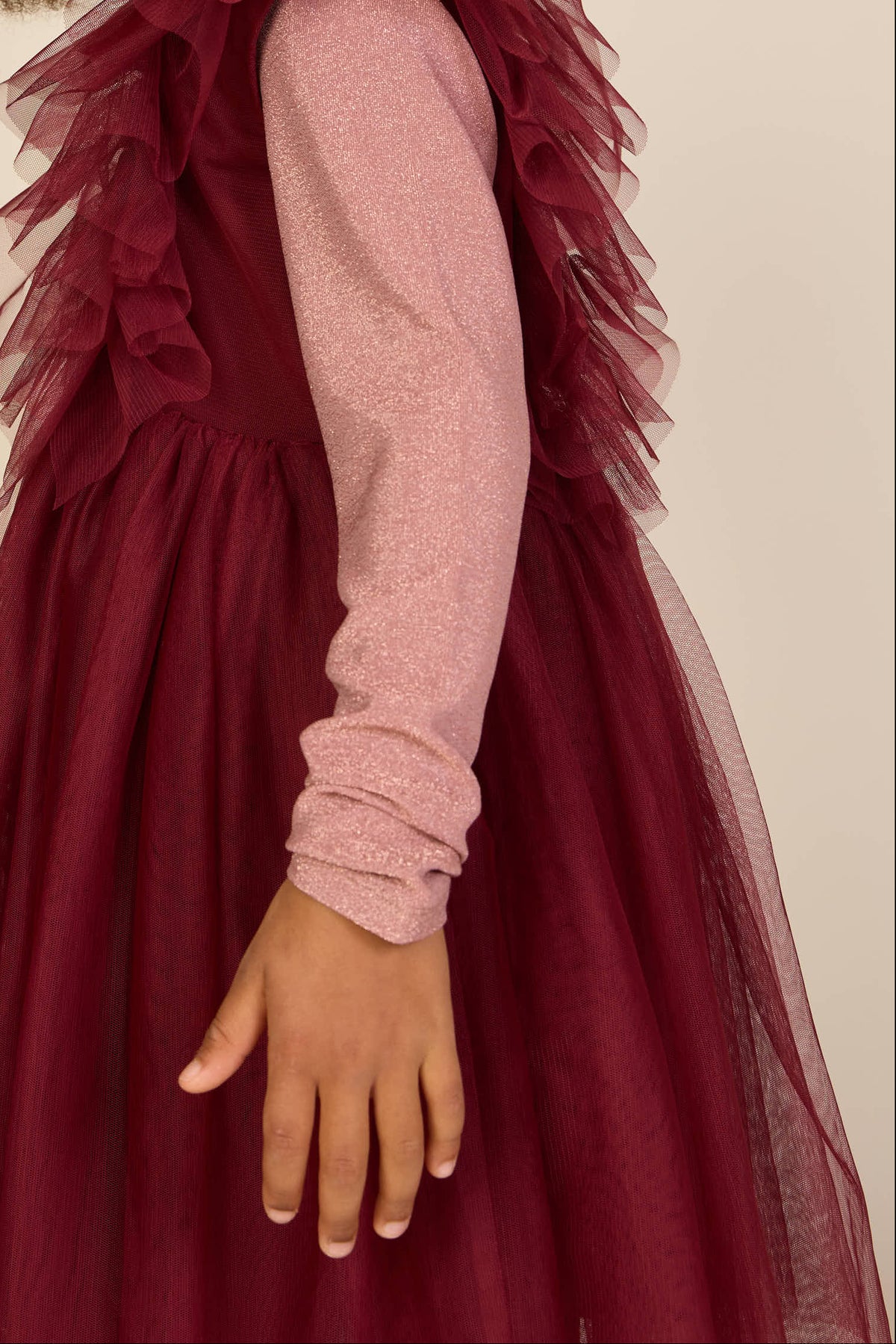 Tulle Dress - Kids - Bordeaux | 101507 Bianca