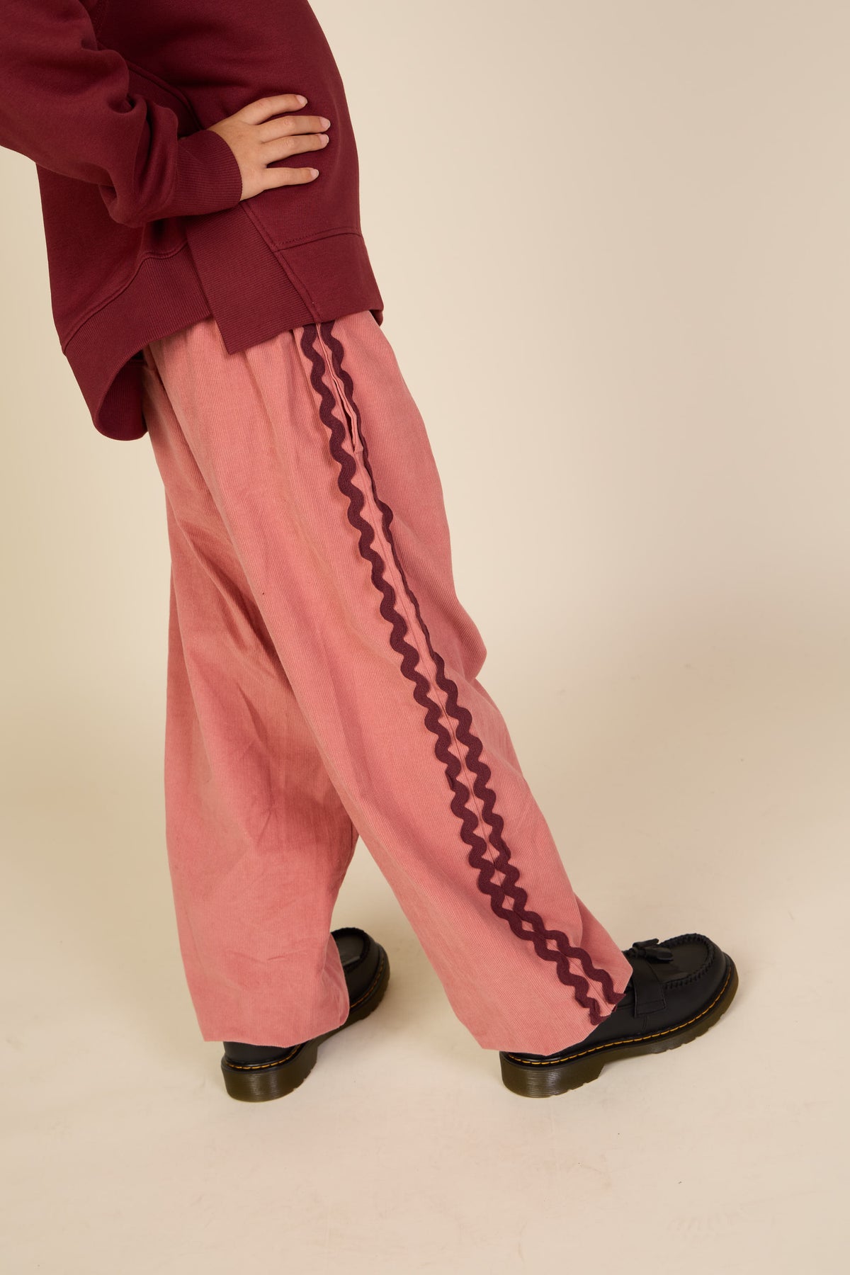 Ric Rac Corduroy Trousers - Tween - Dusty Rose | 101484 Sille