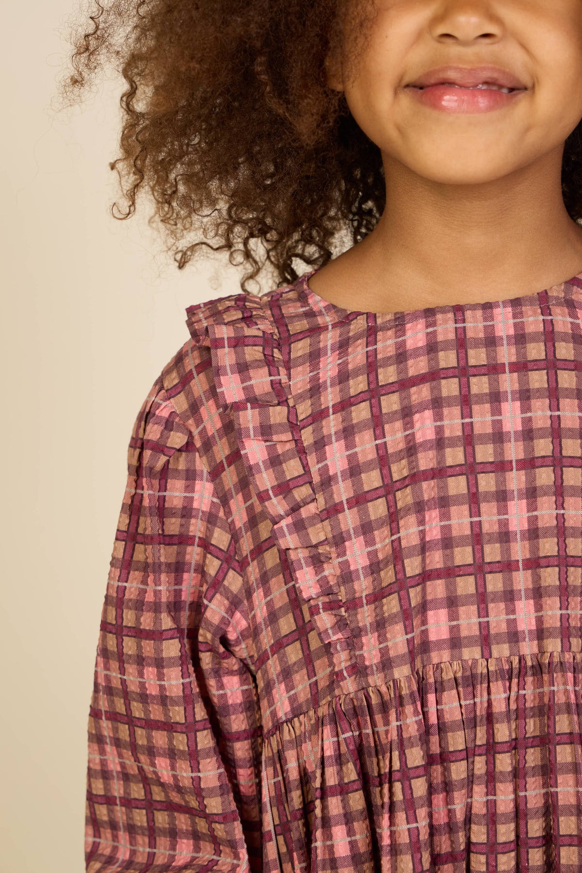 Checked Cotton Dress - Tween - Rose | 101486 Penny