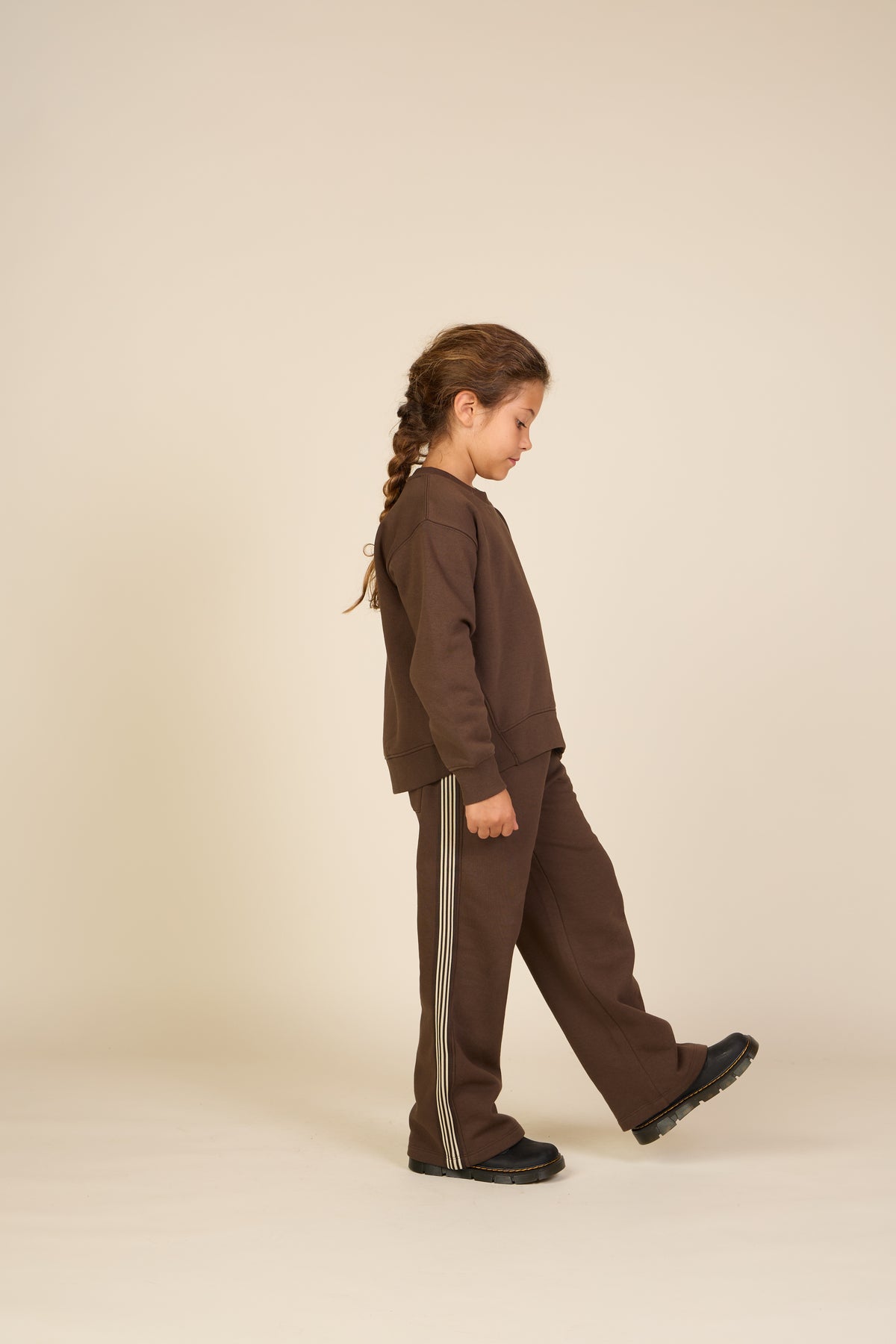 Side Tape Joggers - Tween - Dark Brown | 101631 Zoe