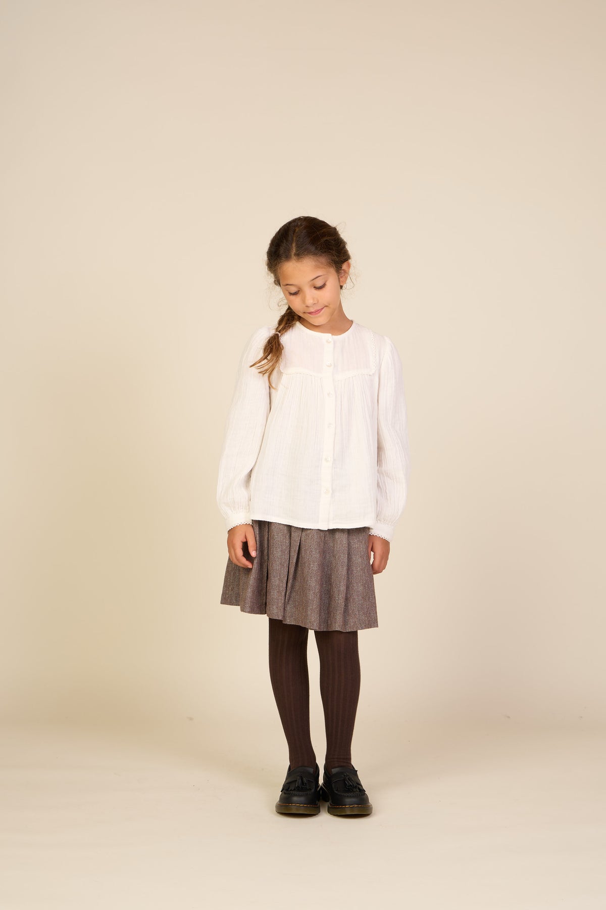 Double Gauze Cotton Blouse - Tween - Offwhite | 101462 Celina