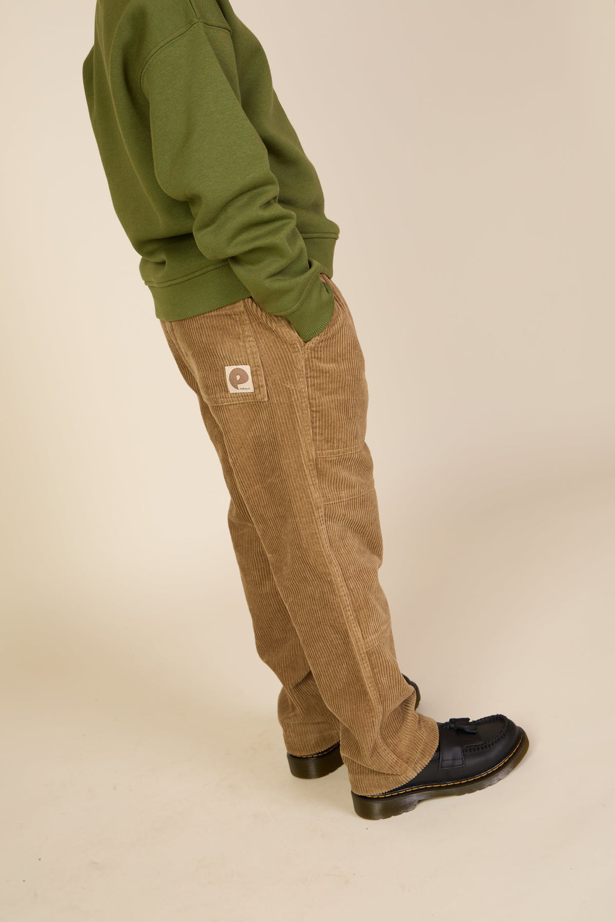 Corduroy Patch Pocket Trousers - Tween - Khaki | 101538 Reed