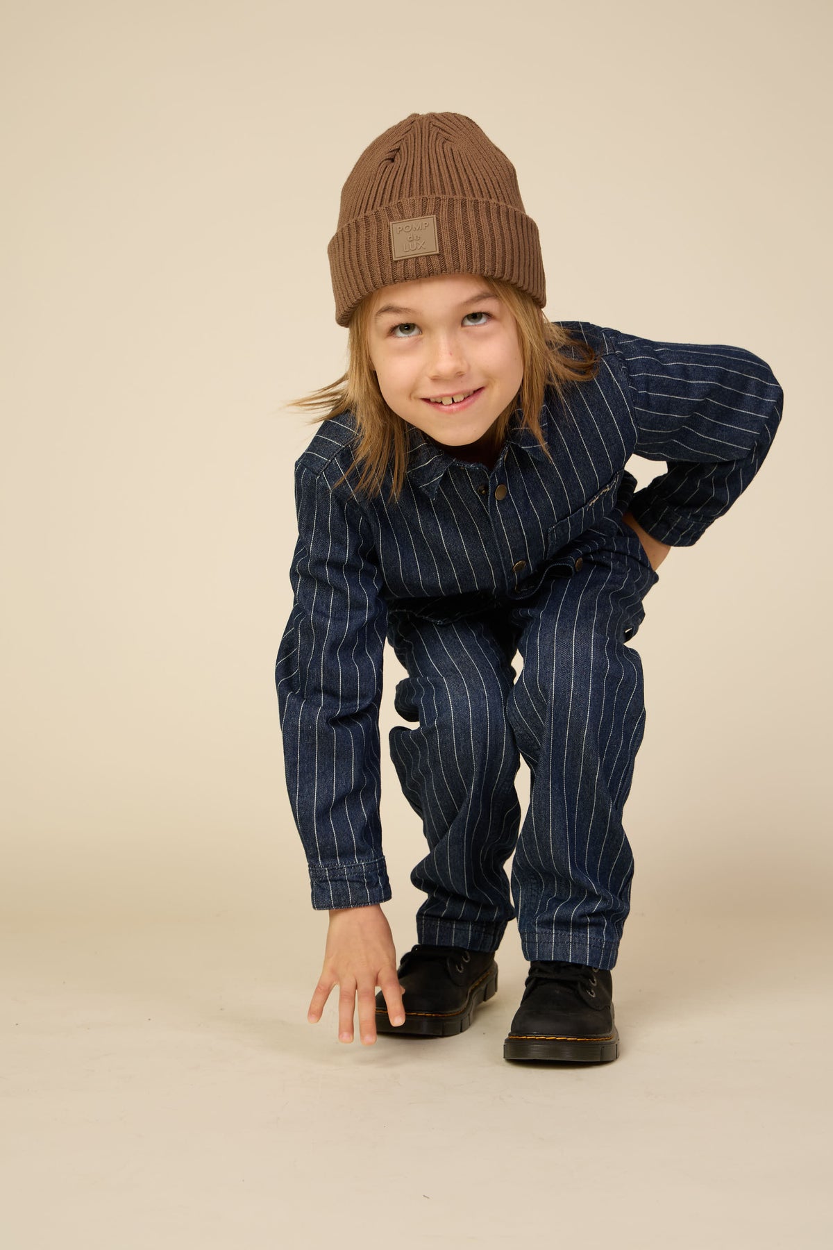 Relaxed Fit Pinstripe Cargo Jeans - Tween - Dark Blue | 101516 Austin