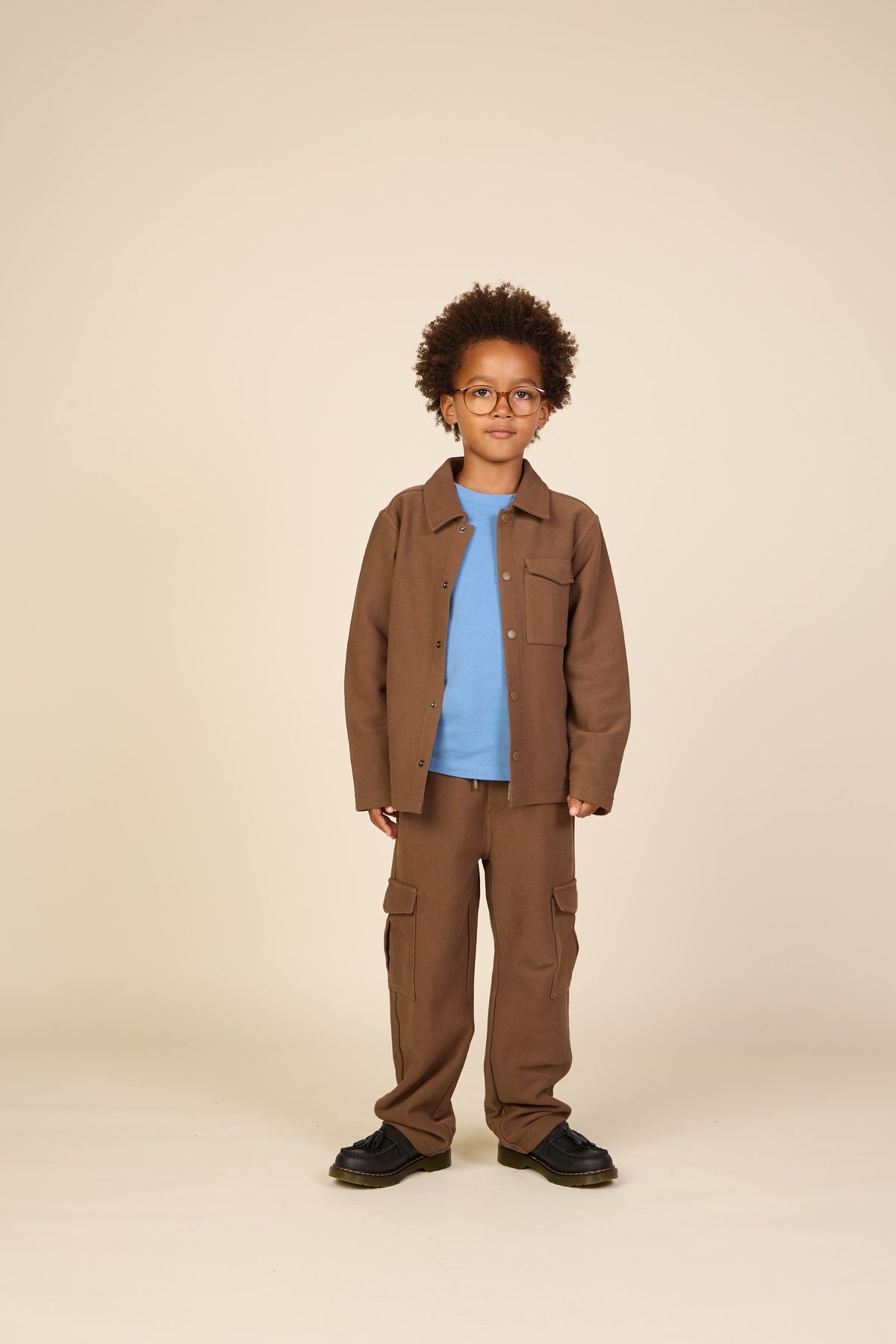 Textured Sweat Overshirt - Tween - Brown | 101502 Wilder