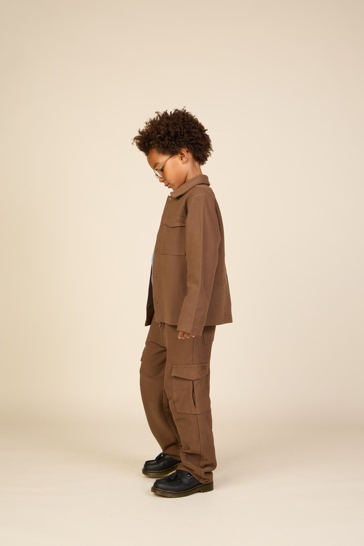 Textured Sweat Overshirt - Tween - Brown | 101502 Wilder