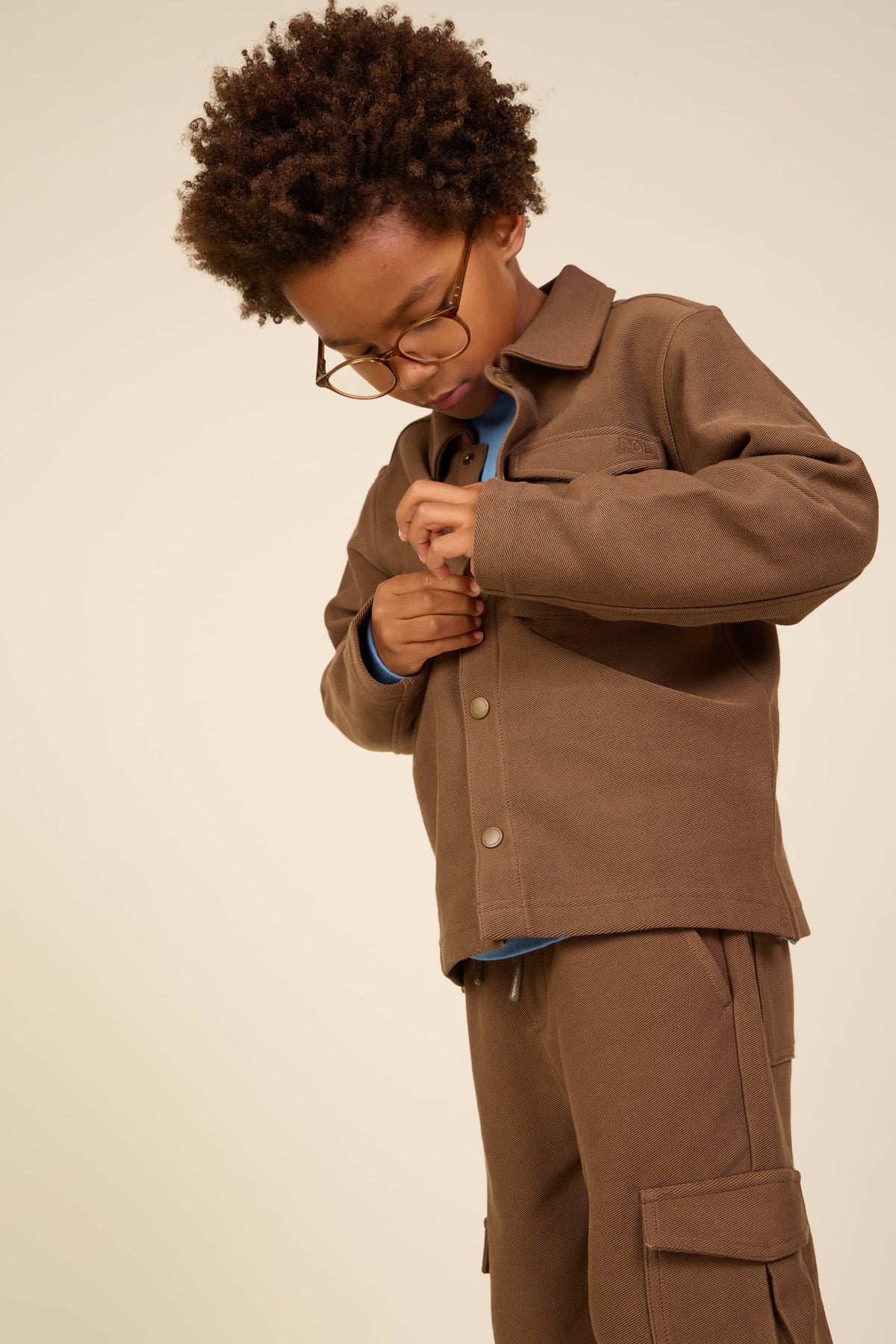Textured Sweat Cargo Joggers - Tween - Brown | 101512 Wilder
