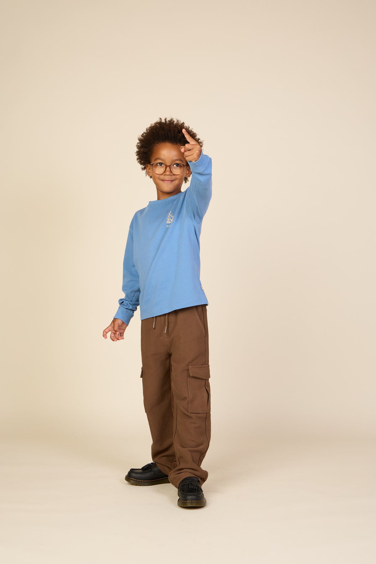 Long-Sleeve T-Shirt with Back Print - Tween - Dusty Blue | 101708 Weston