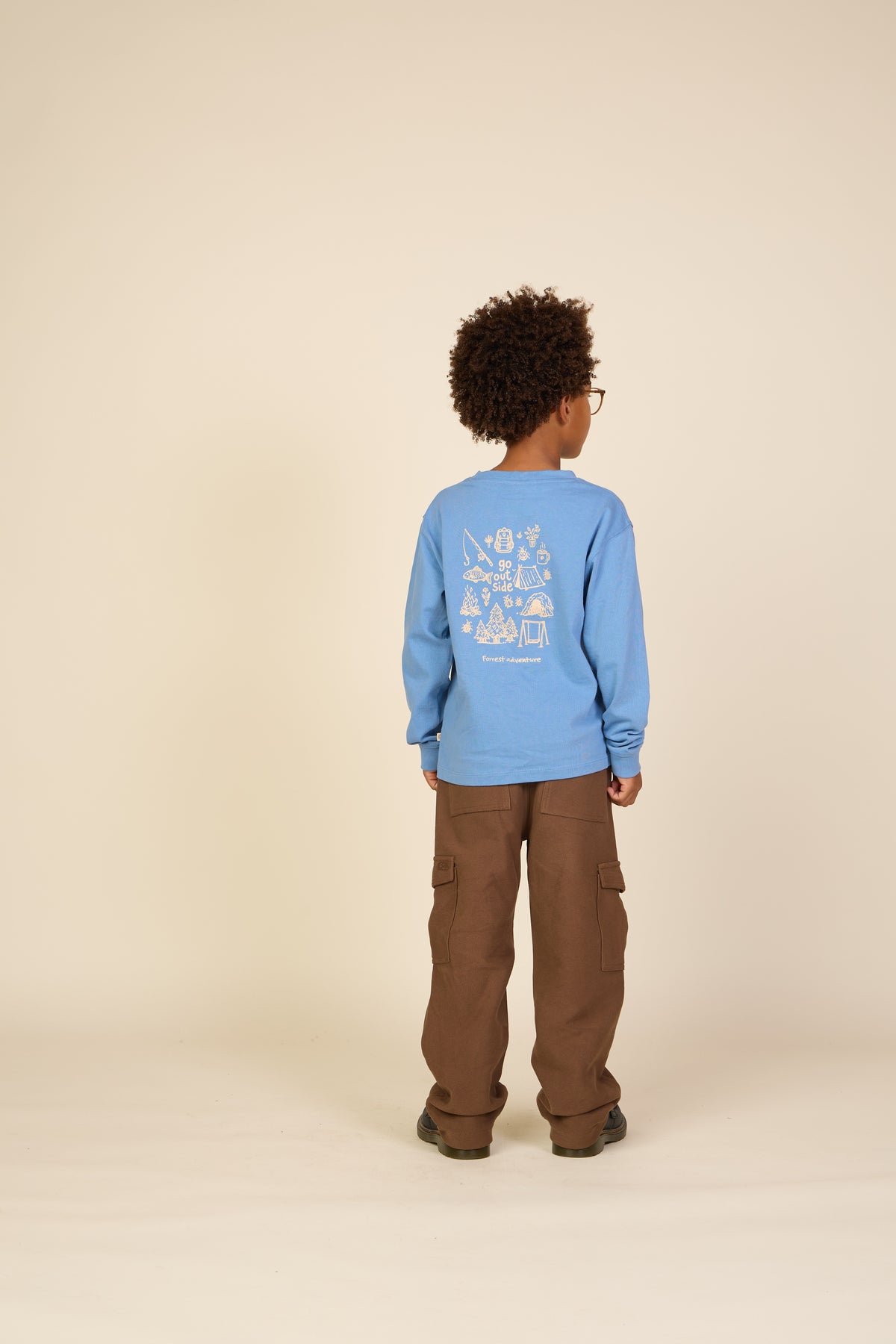 Long-Sleeve T-Shirt with Back Print - Tween - Dusty Blue | 101708 Weston