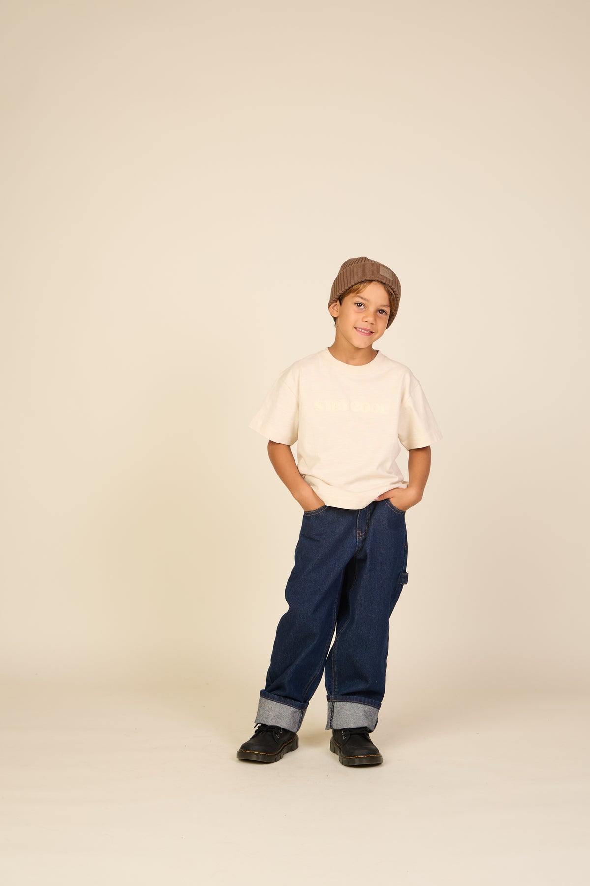 Slub jersey Embroidery T-shirt - Tween - Off White | 101160 Villum
