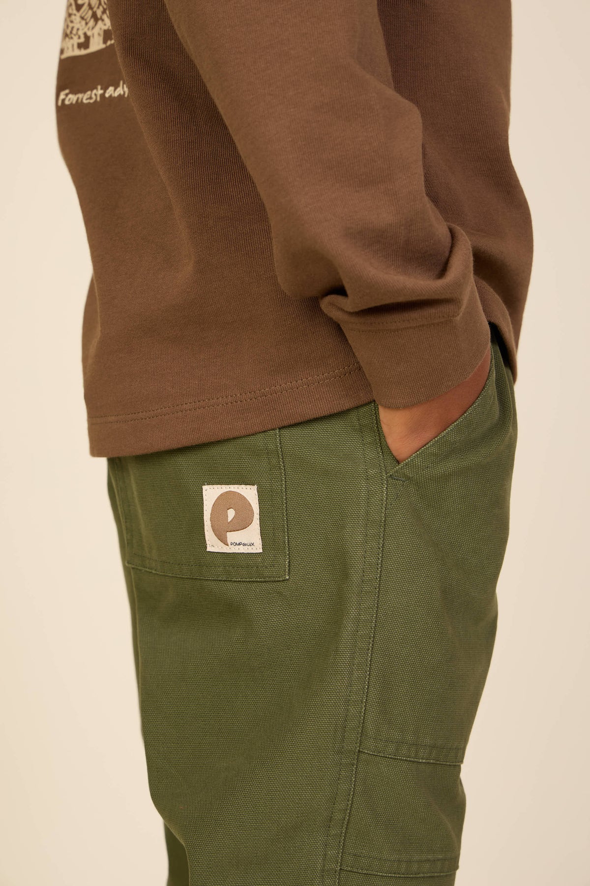 Canvas Patch Pocket Trousers - Tween - Moss Green | 101536 Greyson