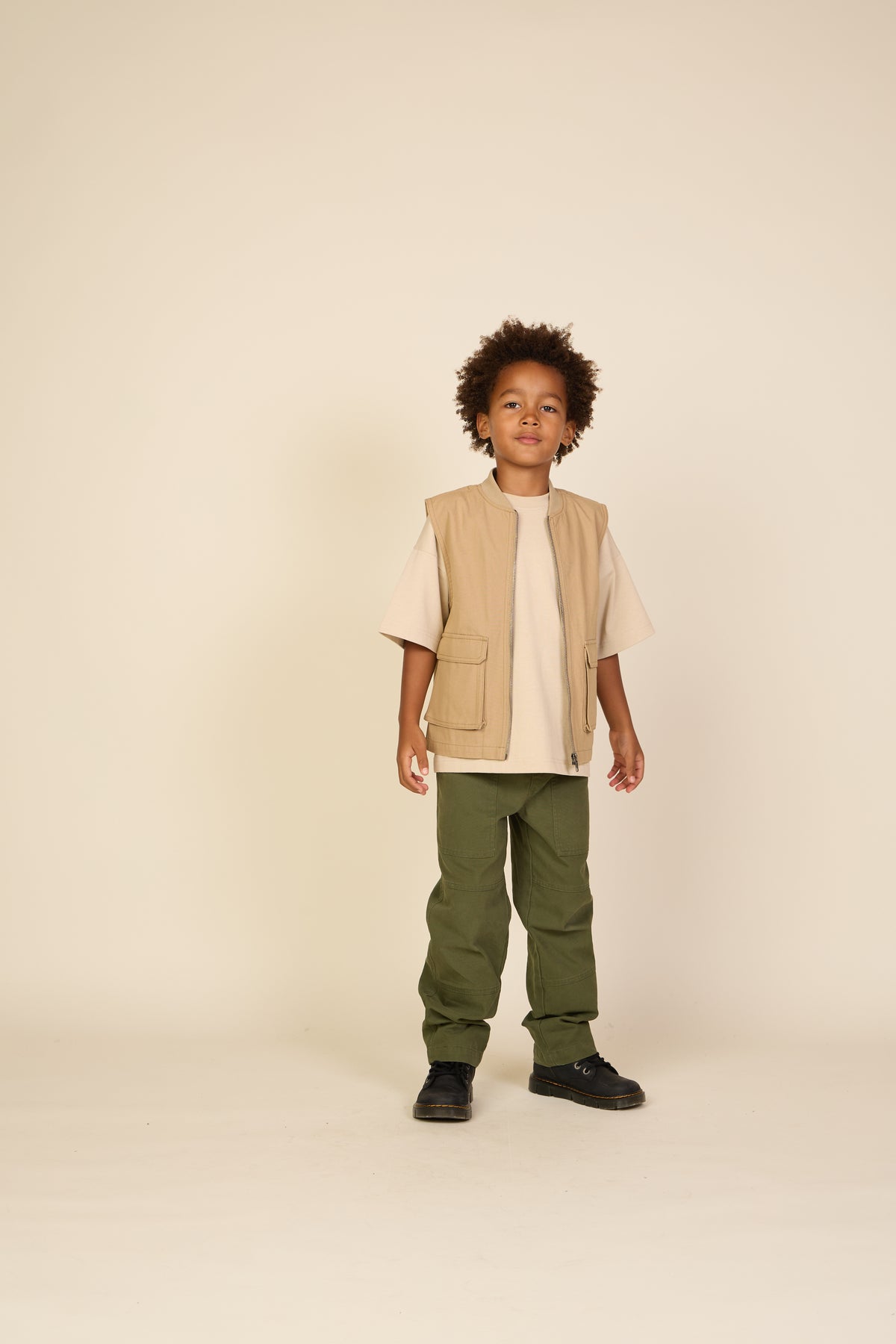Canvas Cargo Gilet - Tween - Khaki | 101129 Isack