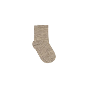 MP Wool Rib Socks - Tween - Beige Melange | 101725 MP 718