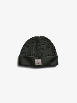 Ribbed Knit Beanie - Kids - Dark Green