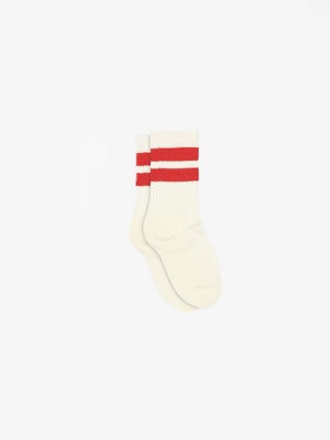MP Retro Stripe Tennis Socks - Kids - Cherry Red | 101349 MP Andy Socks