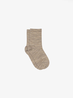 MP Cotton Rib Socks - Tween - Light Brown Melange | 101374 MP Cotton Rib Socks