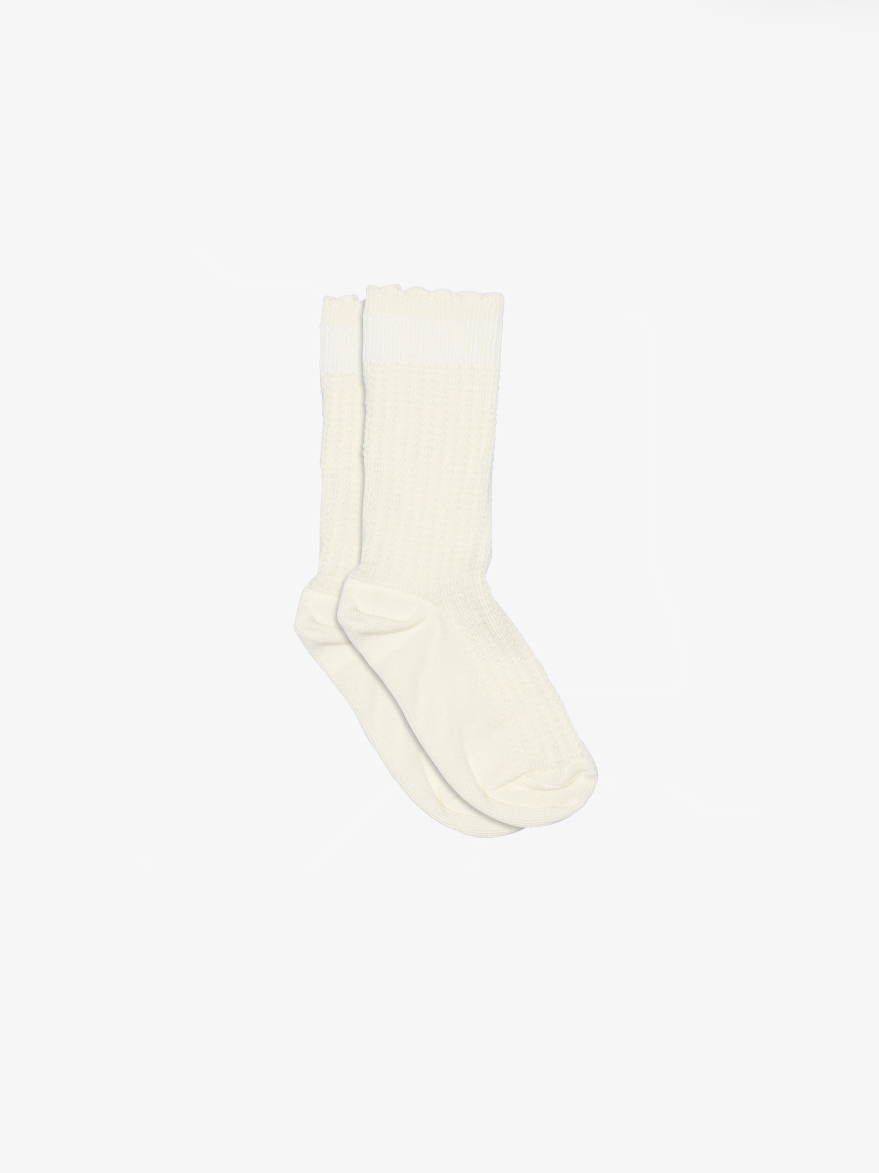 MP Cotton Jaquard Knit Socks - Tween - Offwhite | 101388 MP Inger