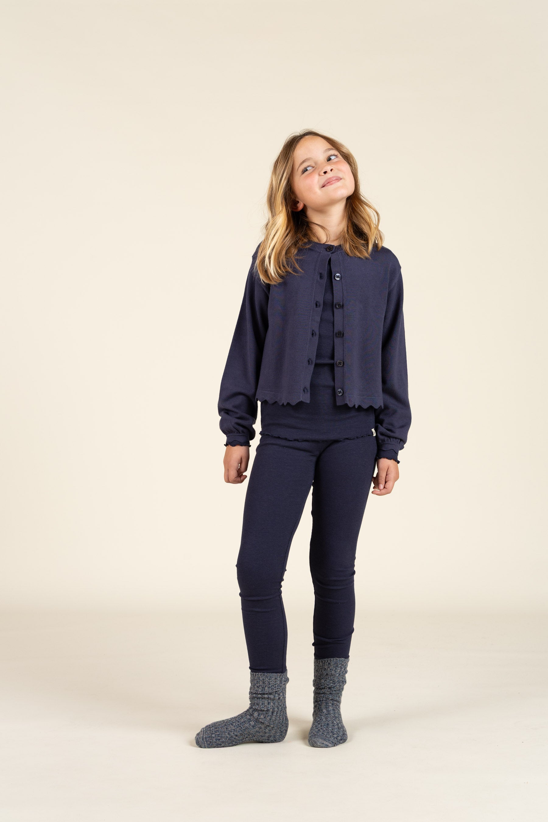 Modal Rib leggings - Tween - Navy | 100589 Mia