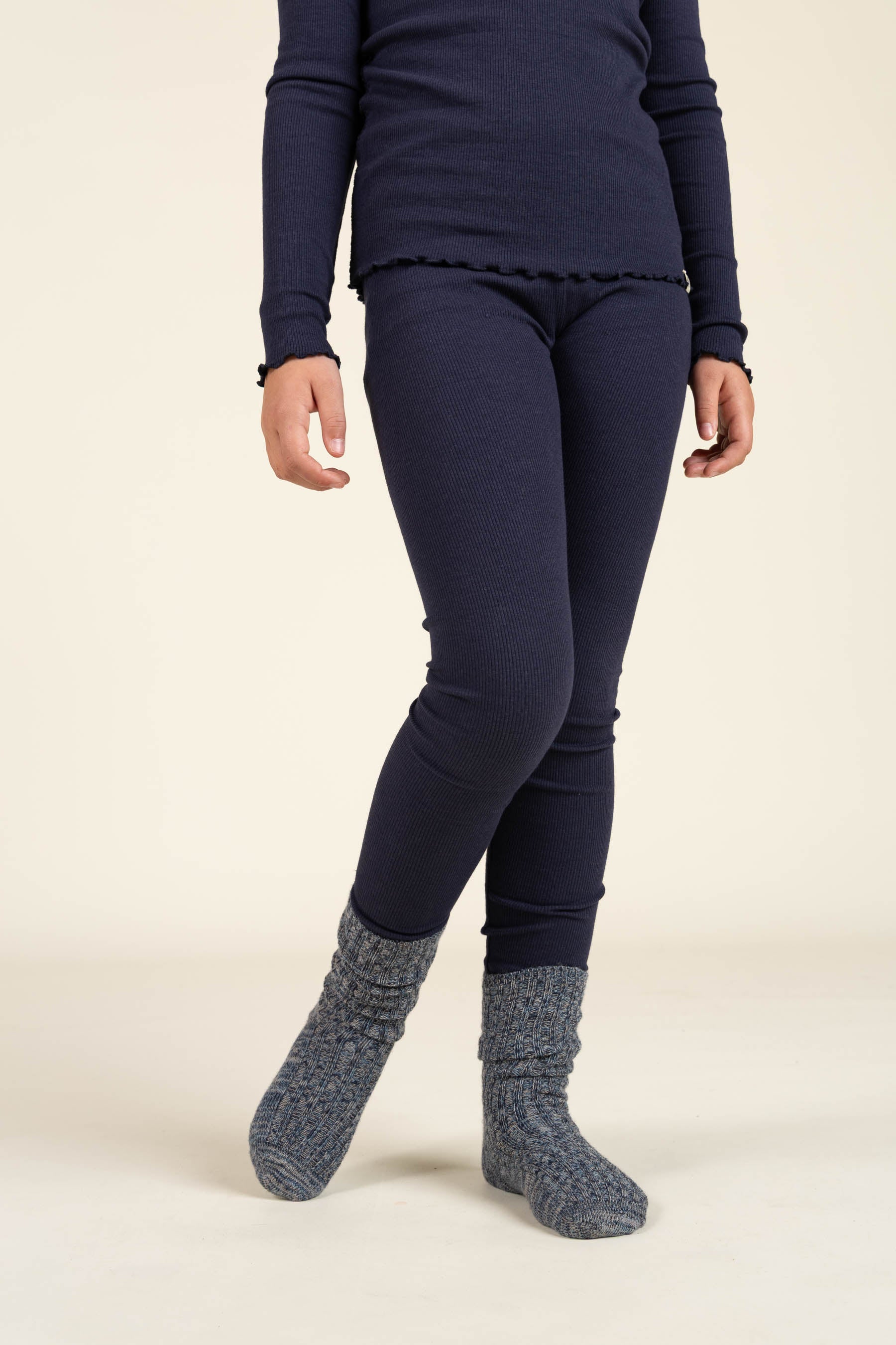 Modal Rib leggings - Tween - Navy | 100589 Mia