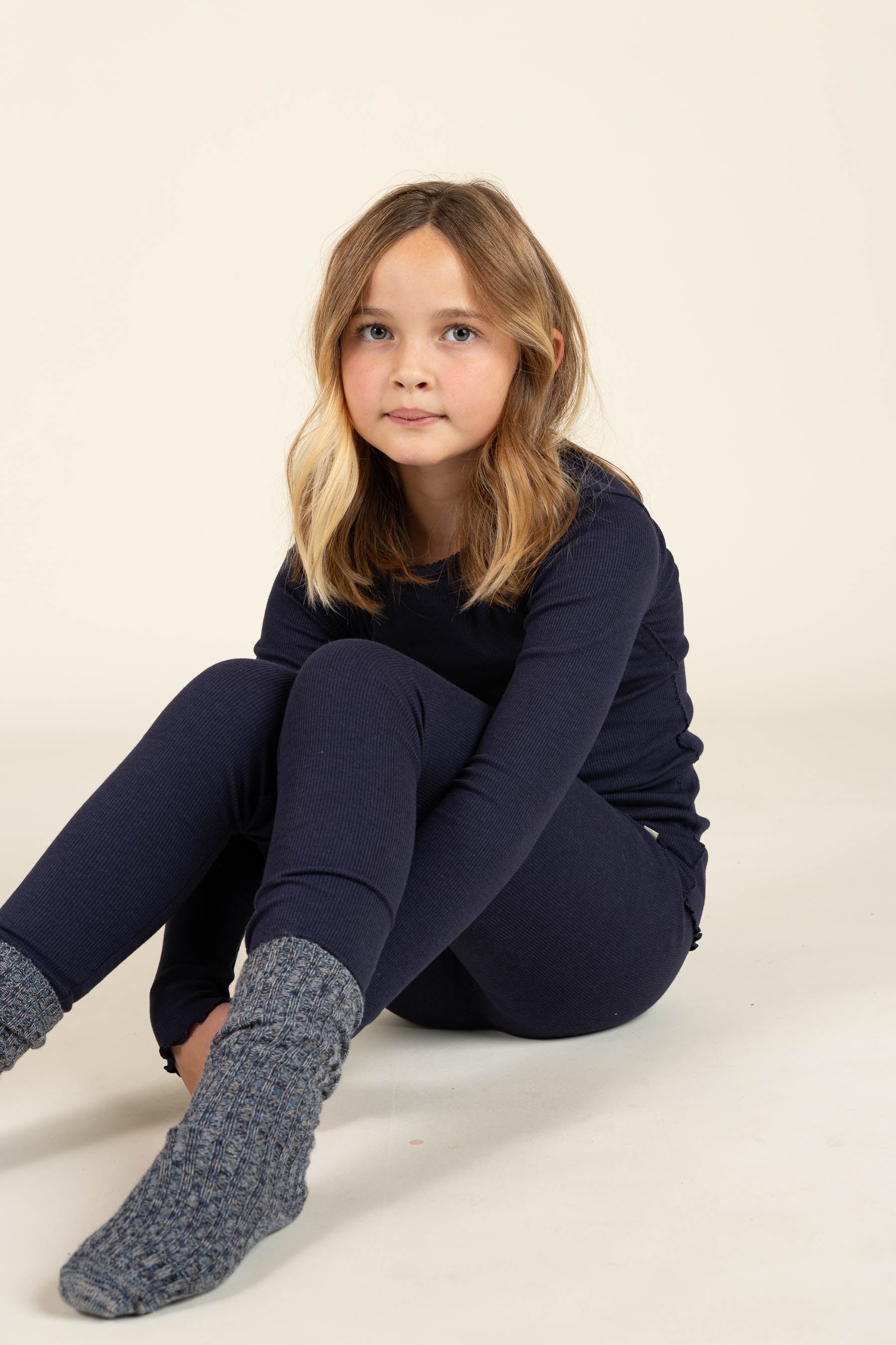Modal Rib leggings - Tween - Navy | 100589 Mia