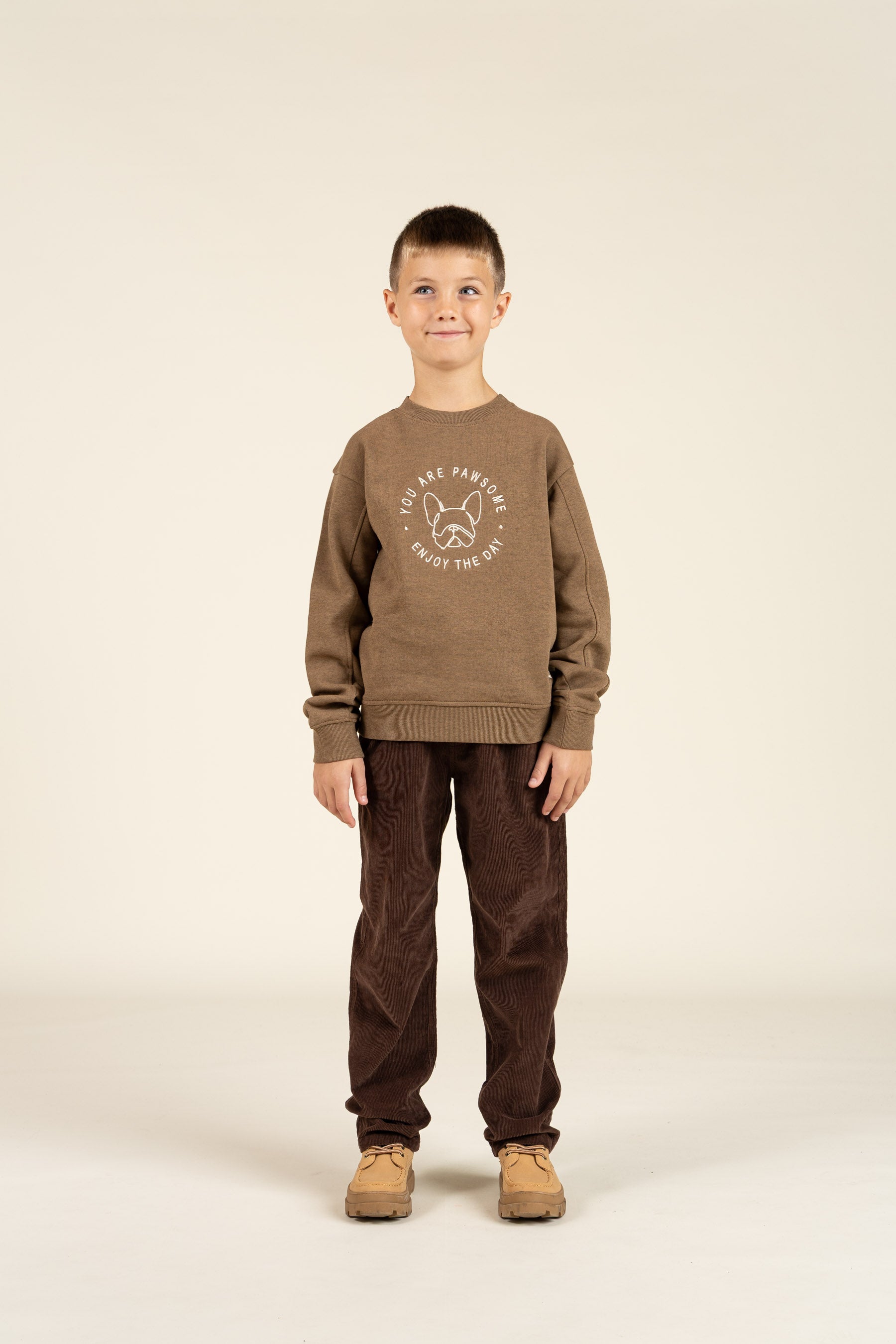 Crewneck Sweatshirt - Tween - Coffe Melange | 100891 Justin