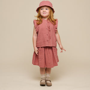 Gauze Sleeveless Top - Kids - Old Rose | 100932 Jasmine