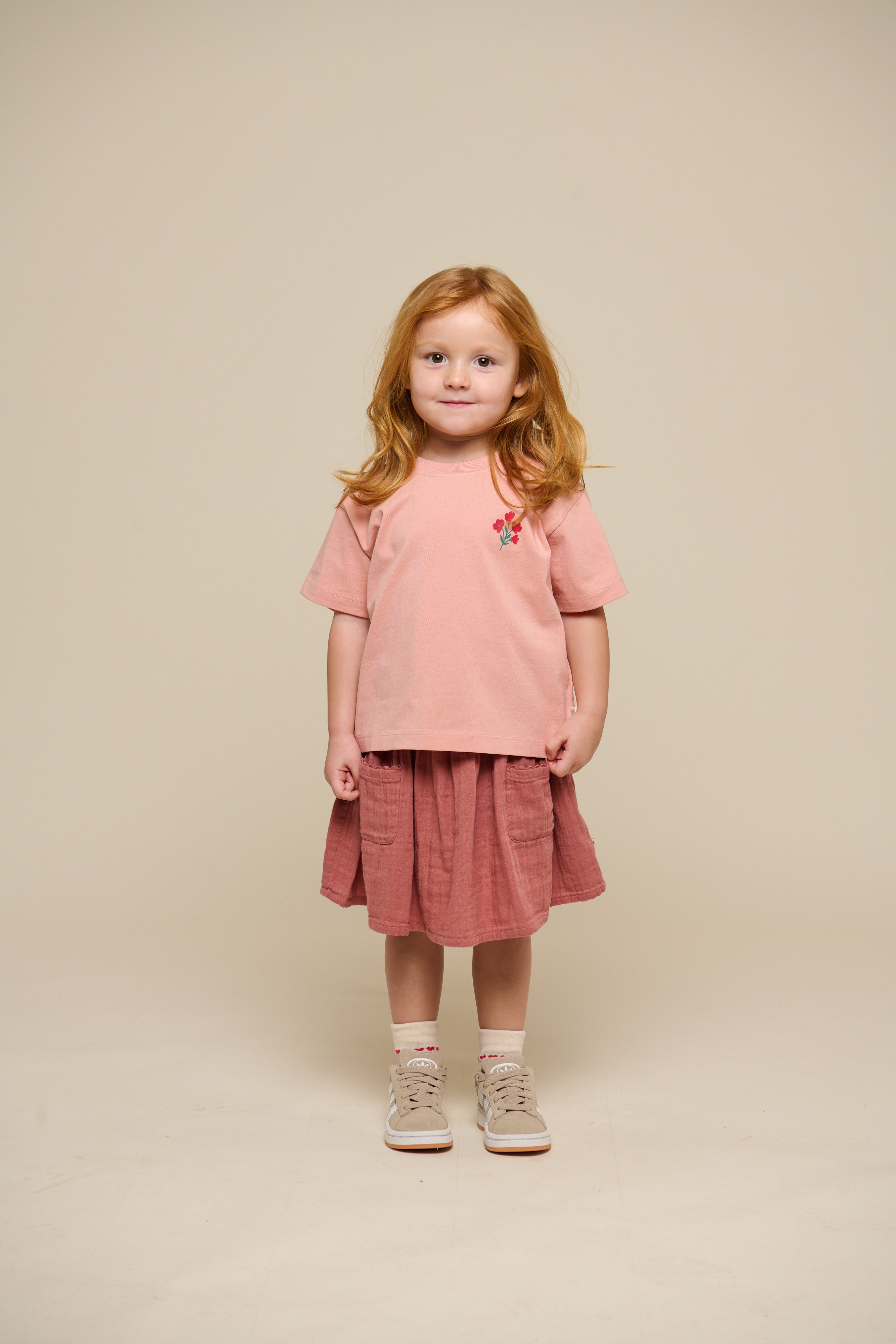 Flower Marked T-shirt - Kids - Powder Rose | 101292 Elsa