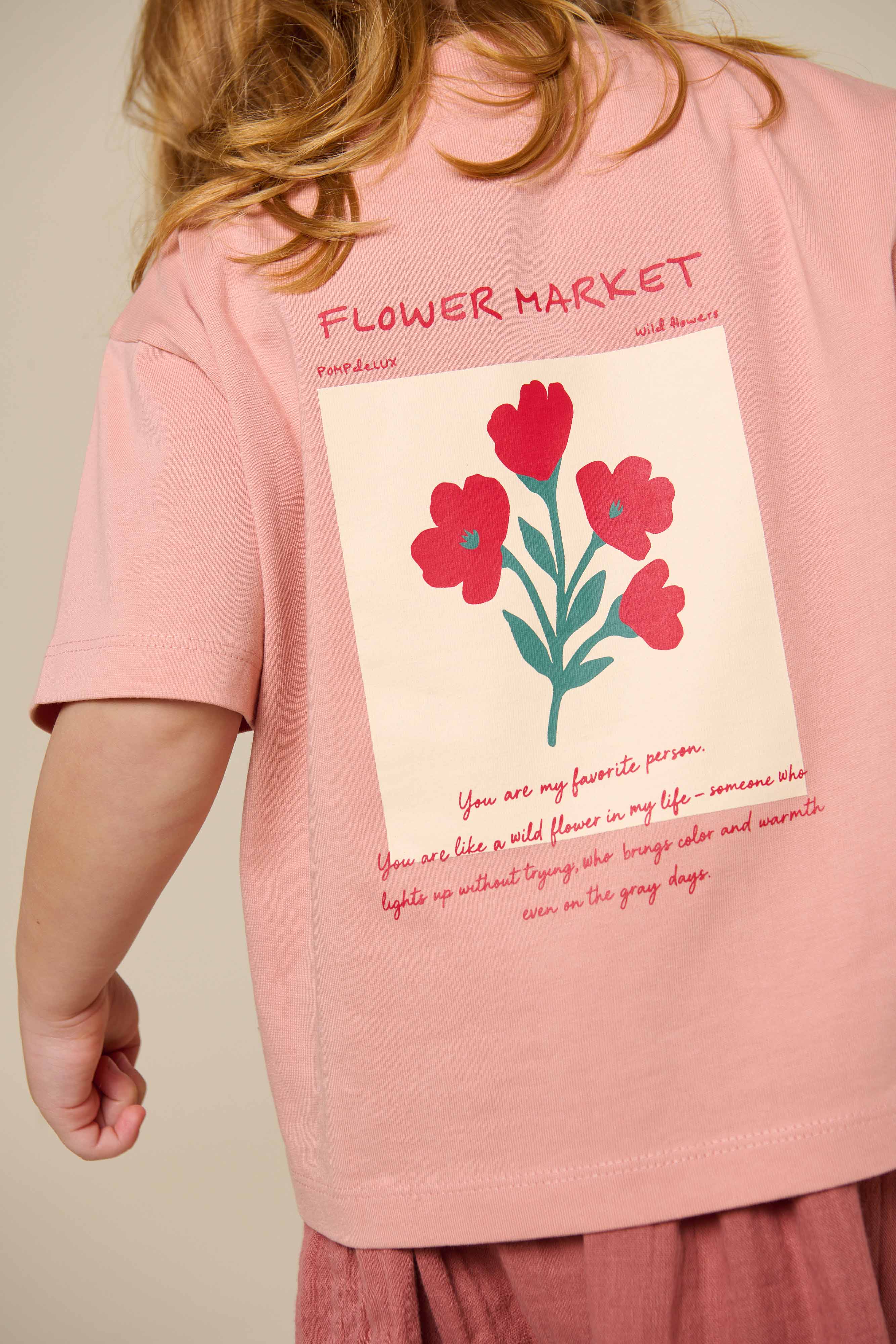 Flower Marked T-shirt - Kids - Powder Rose | 101292 Elsa