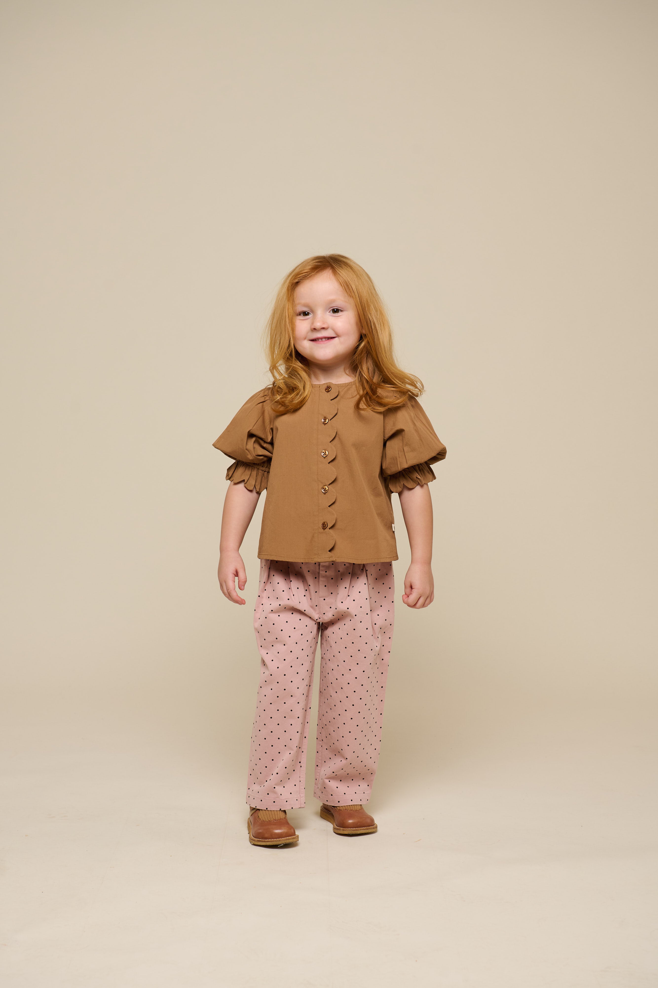 Twill trousers with Dot - Kids - Rose | 100612 Iris