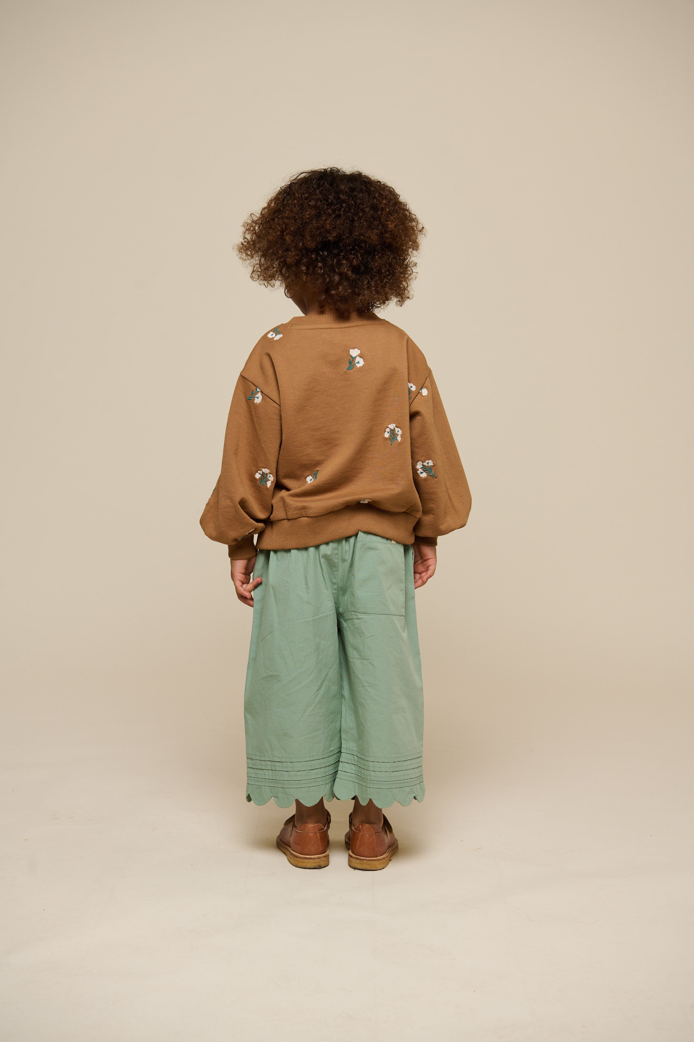 Embroidered Crewneck Sweatshirt - Kids - Coconut | 101213 Kimber