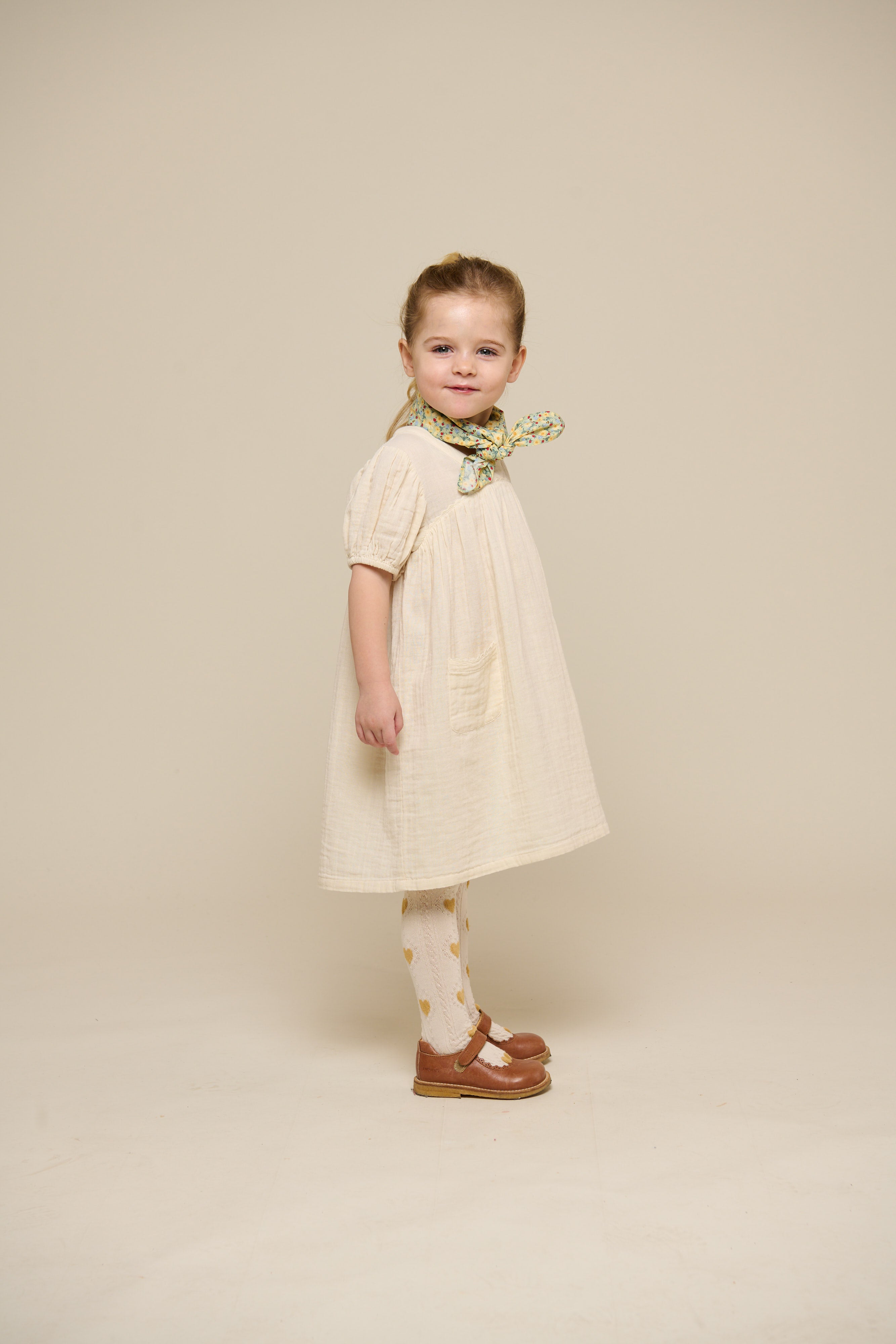 Gauze Dress - Kids - Off White | 100914 Jasmine