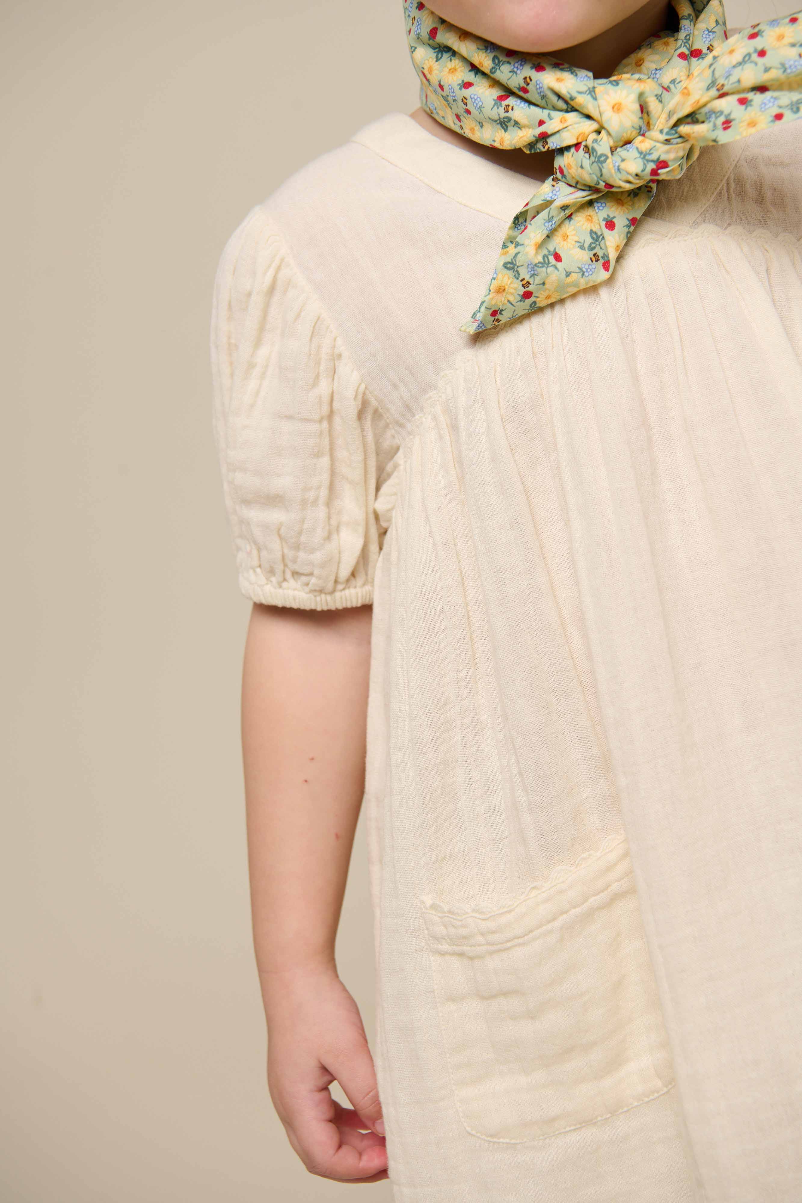 Gauze Dress - Kids - Off White | 100914 Jasmine