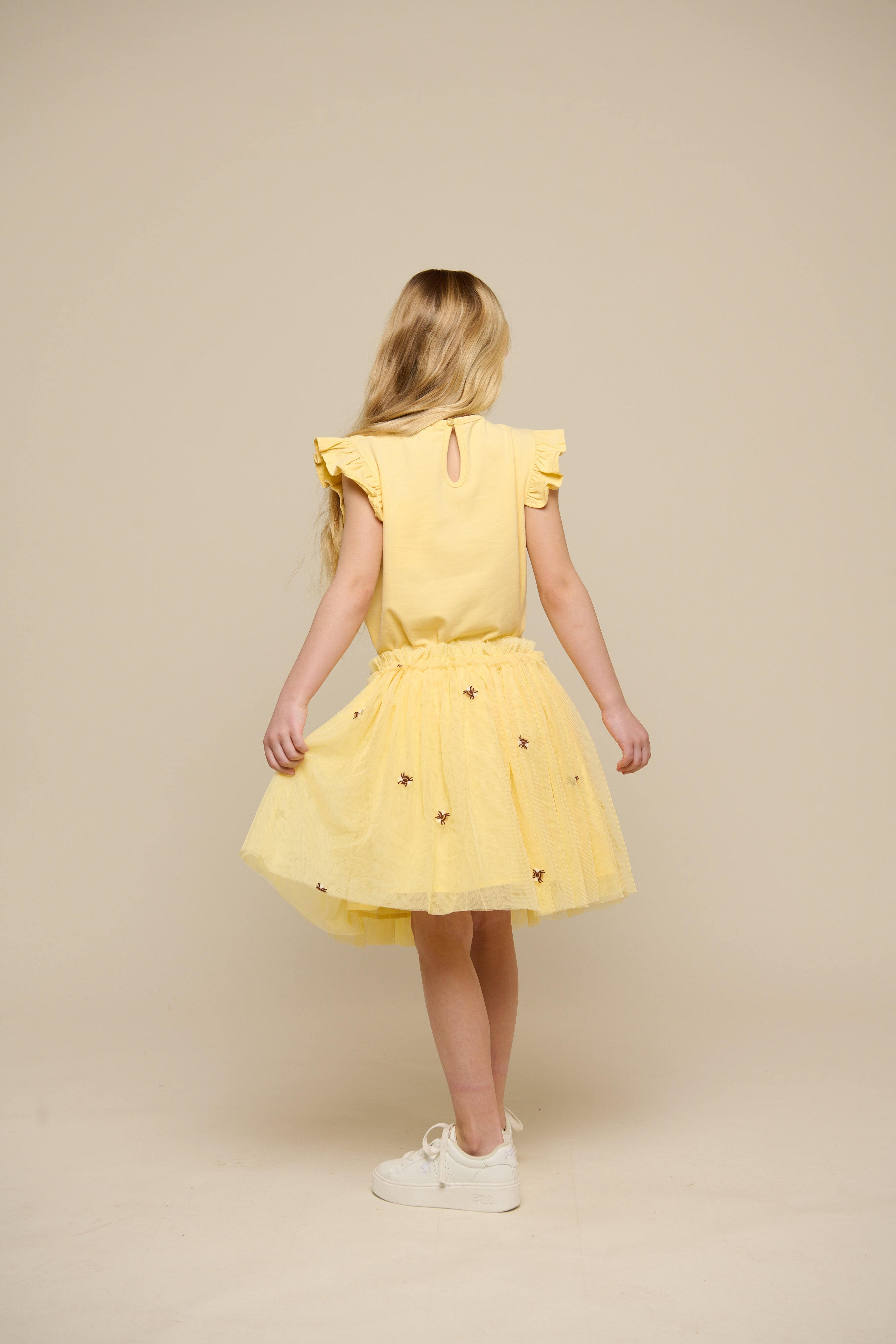 Frill Jersey Top - Kids - Sunlight | 101265 Selma