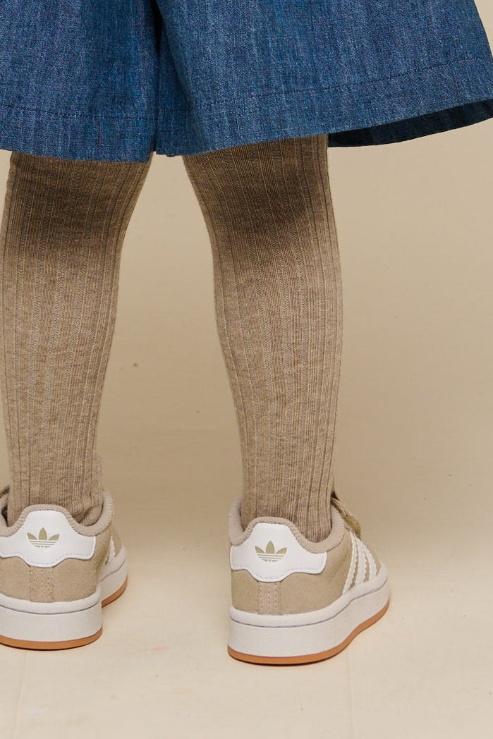 MP Cotton Rib Tights - All - Caffe Latte Melange | 100903 MP Cotton tights