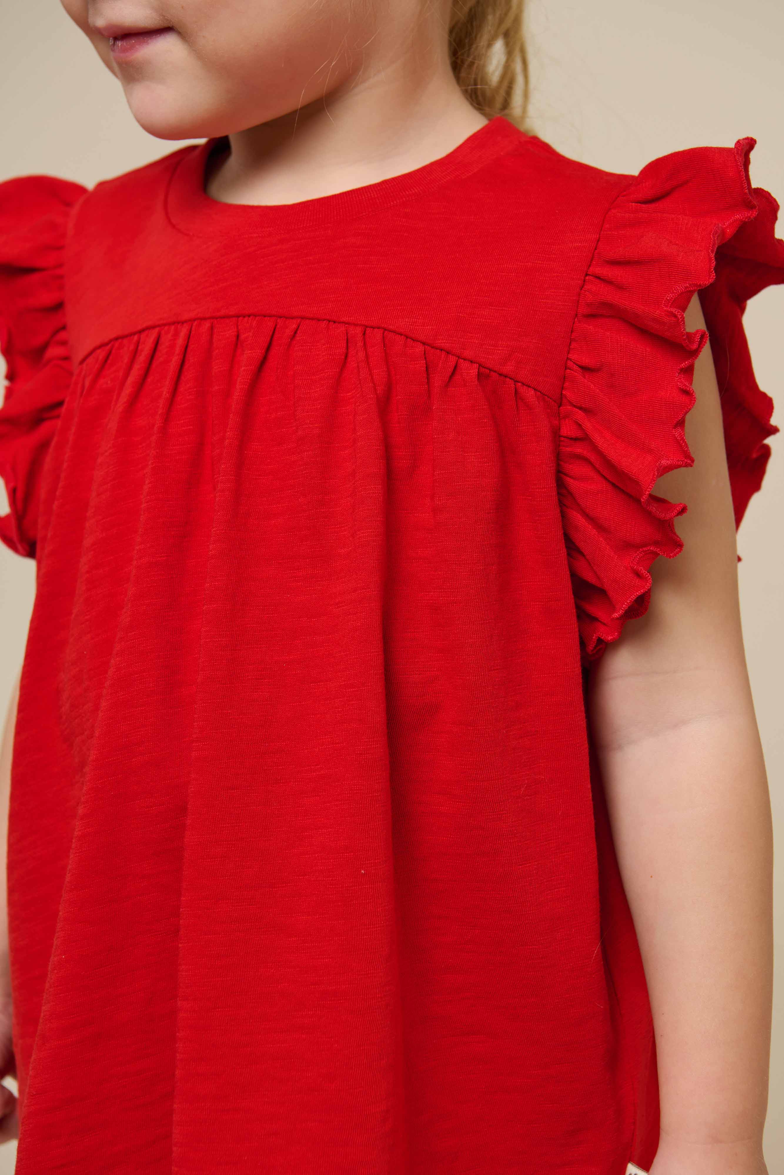 Jersey Blouse - Kids - Cherry Red | 101328 Lucia