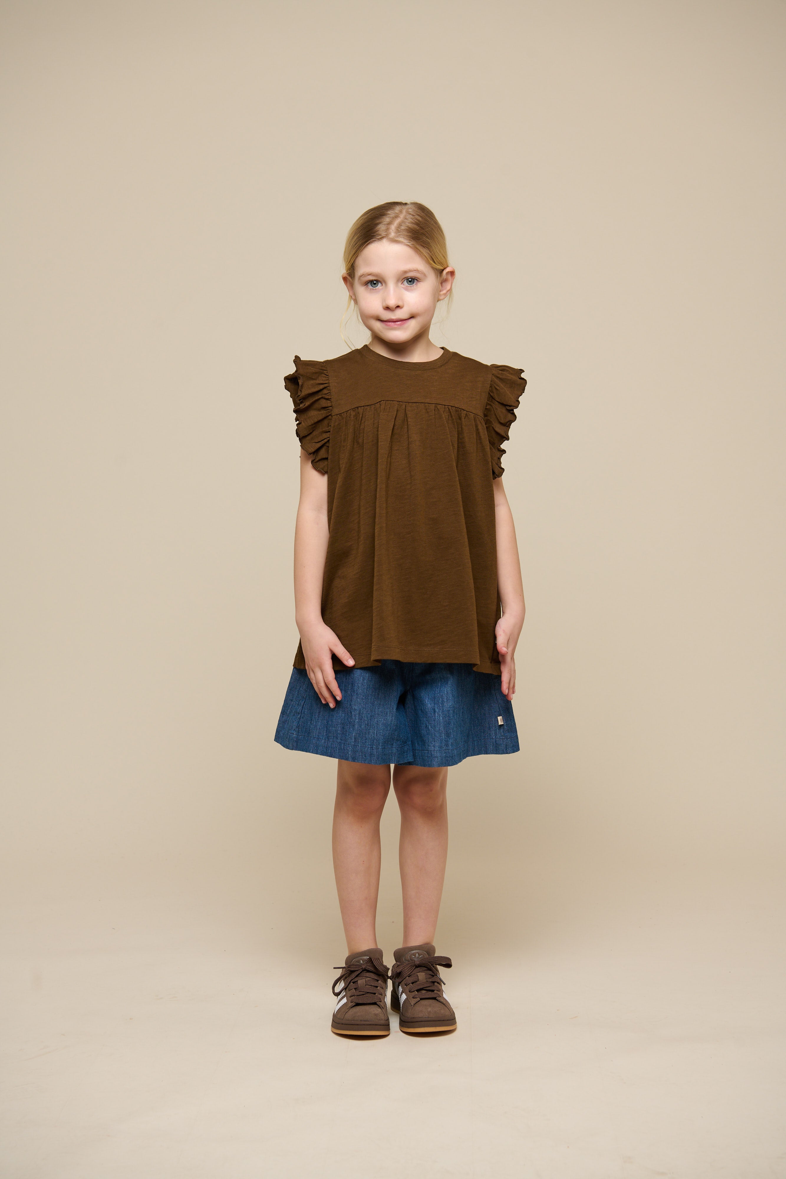 Jersey Blouse - Tween - Dark Brown | 101333 Lucia