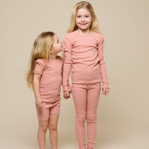 Modal Rib Long Sleeved T-shirt - Tween - Rose Tan | 101307 Lottie