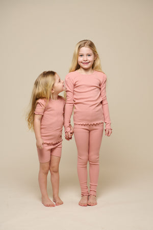 Modal Rib Long Sleeved T-shirt - Tween - Rose Tan | 101307 Lottie