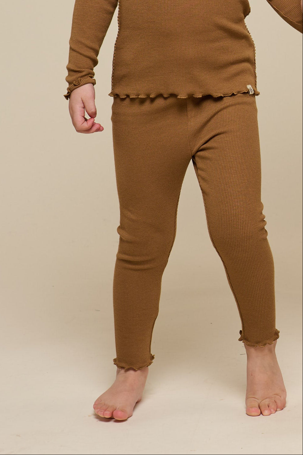Modal Rib Leggings - Kids - Coconut | 101324 Lottie