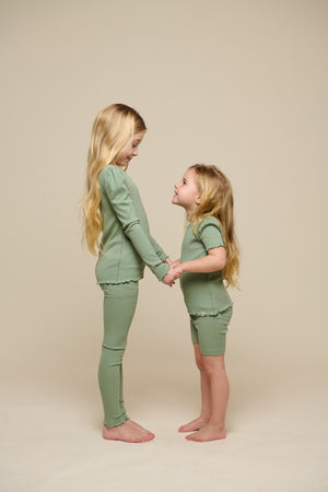 Modal Rib T-shirt - Tween - Dusty Green | 101303 Lottie